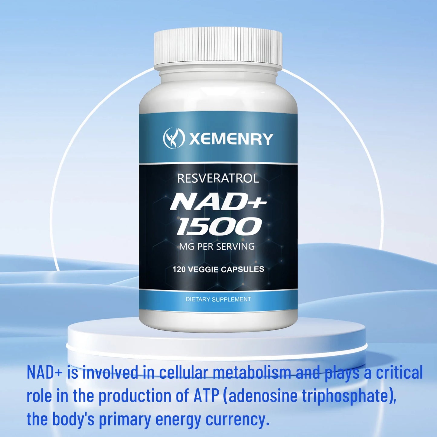 NAD+Supplements - with Resveratrol - Natural Energy Supplement