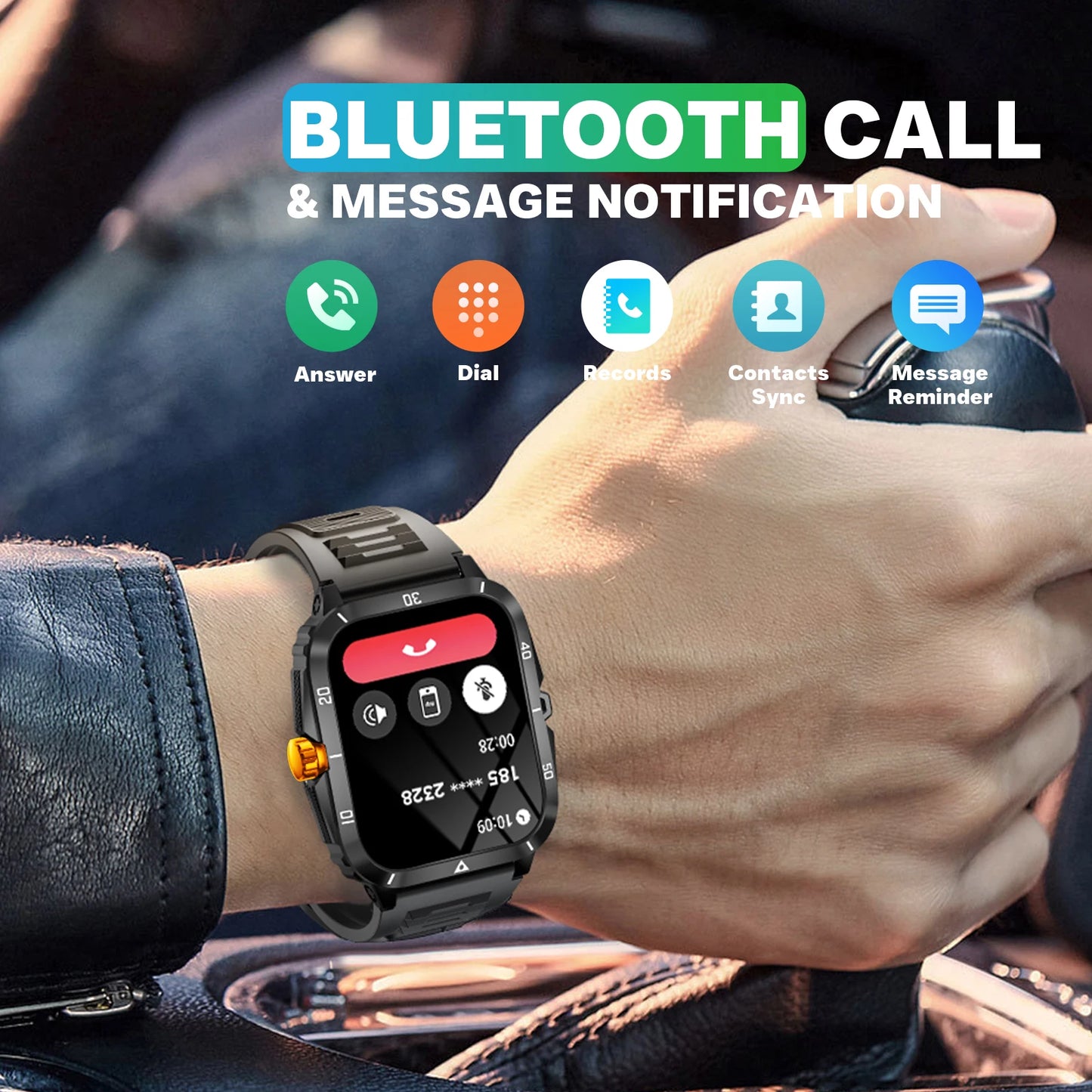 EIGIIS Smart Watch 3ATM Waterproof 1.96" IPS Screen