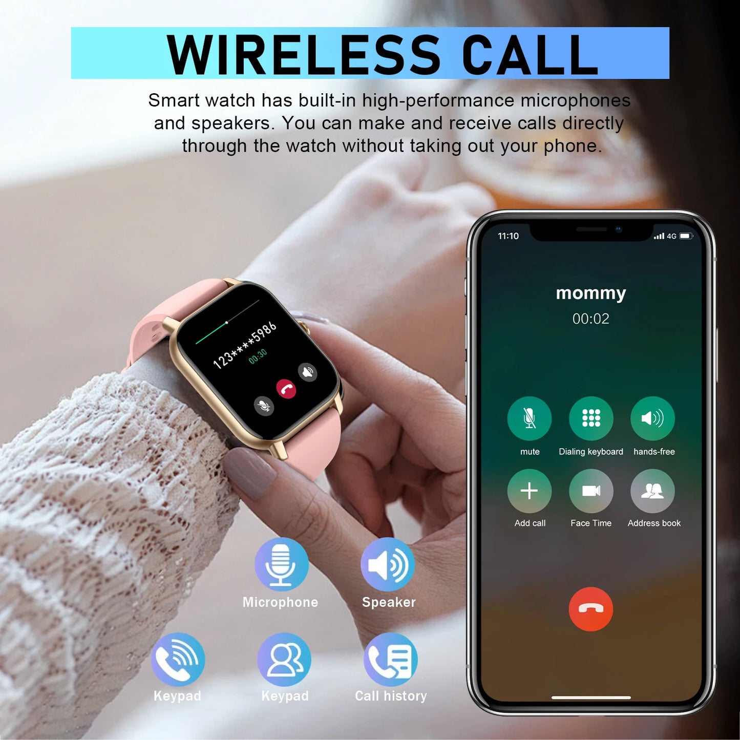 AI Voice Assistant Smart Watch for Men/Women