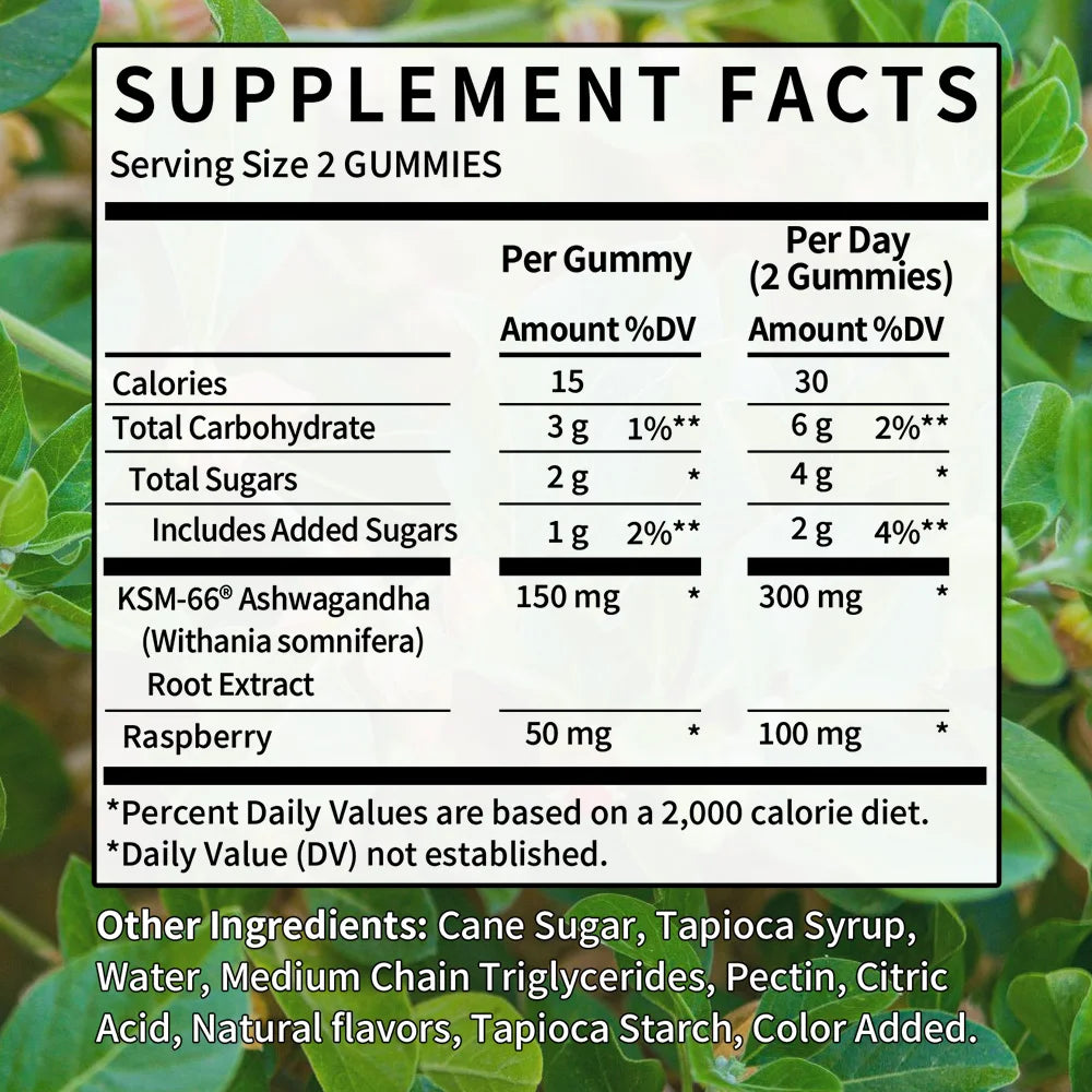 Ashwagandha Gummies - Improve Sleep, Relieve Anxiety, and Stress
