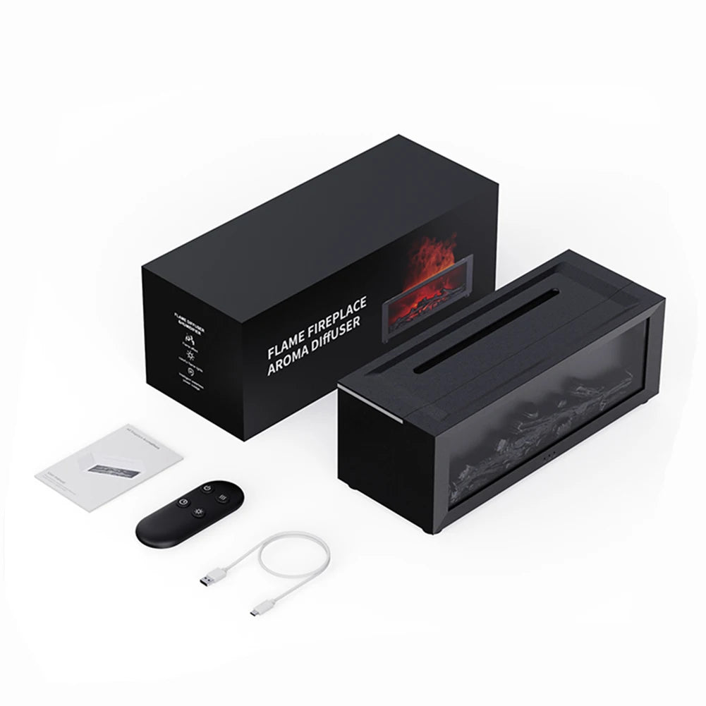 Fireplace Flame Aroma Essential Oil Diffuser / Humidifier