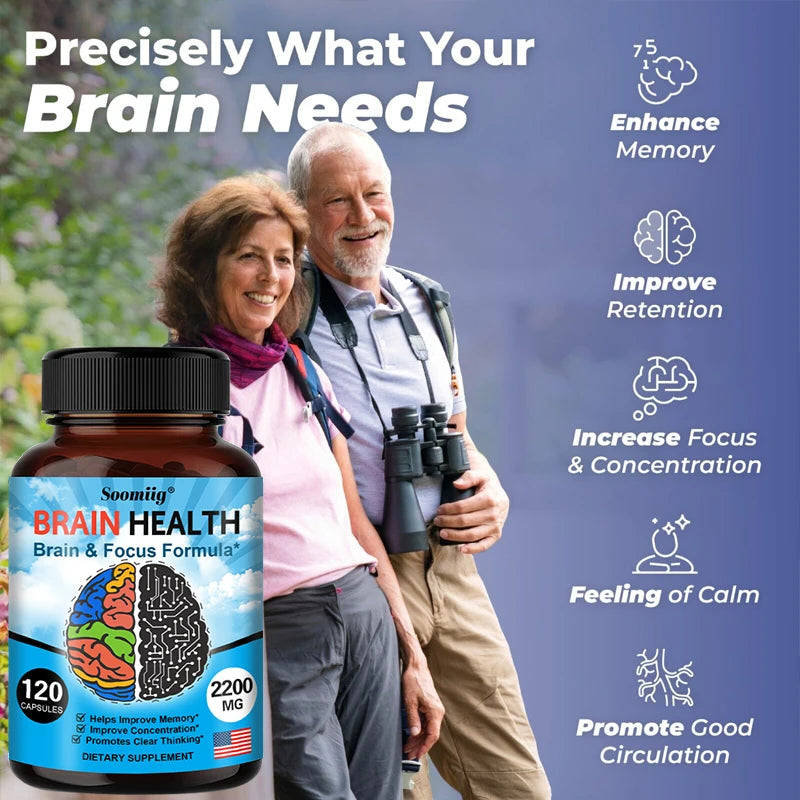 2200 mg Brain Booster with Vitamin B6, B12