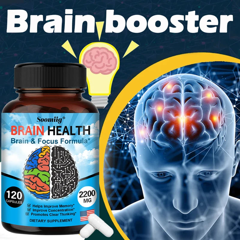 2200 mg Brain Booster with Vitamin B6, B12