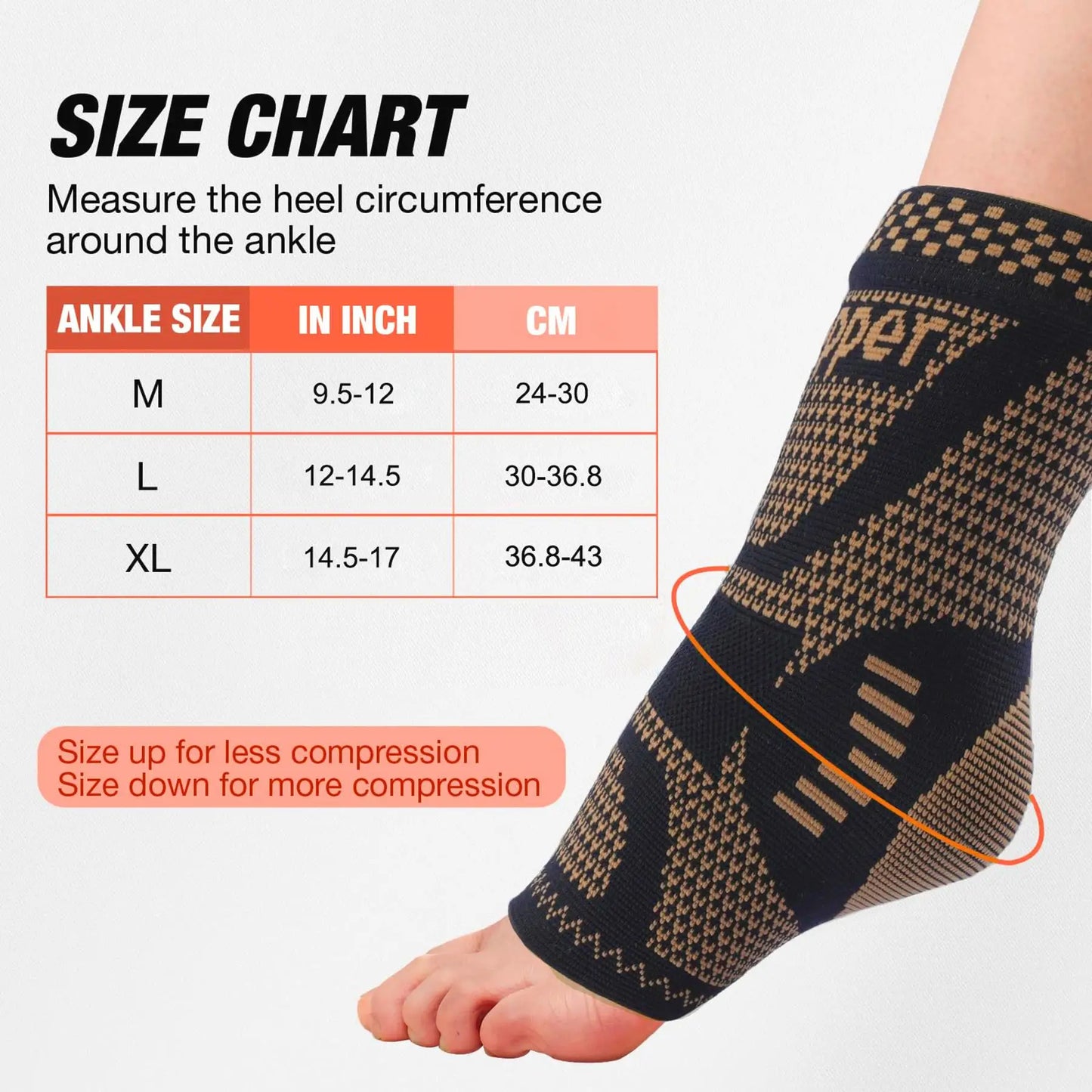 Unisex Compression Ankle Sleeve for Sprains