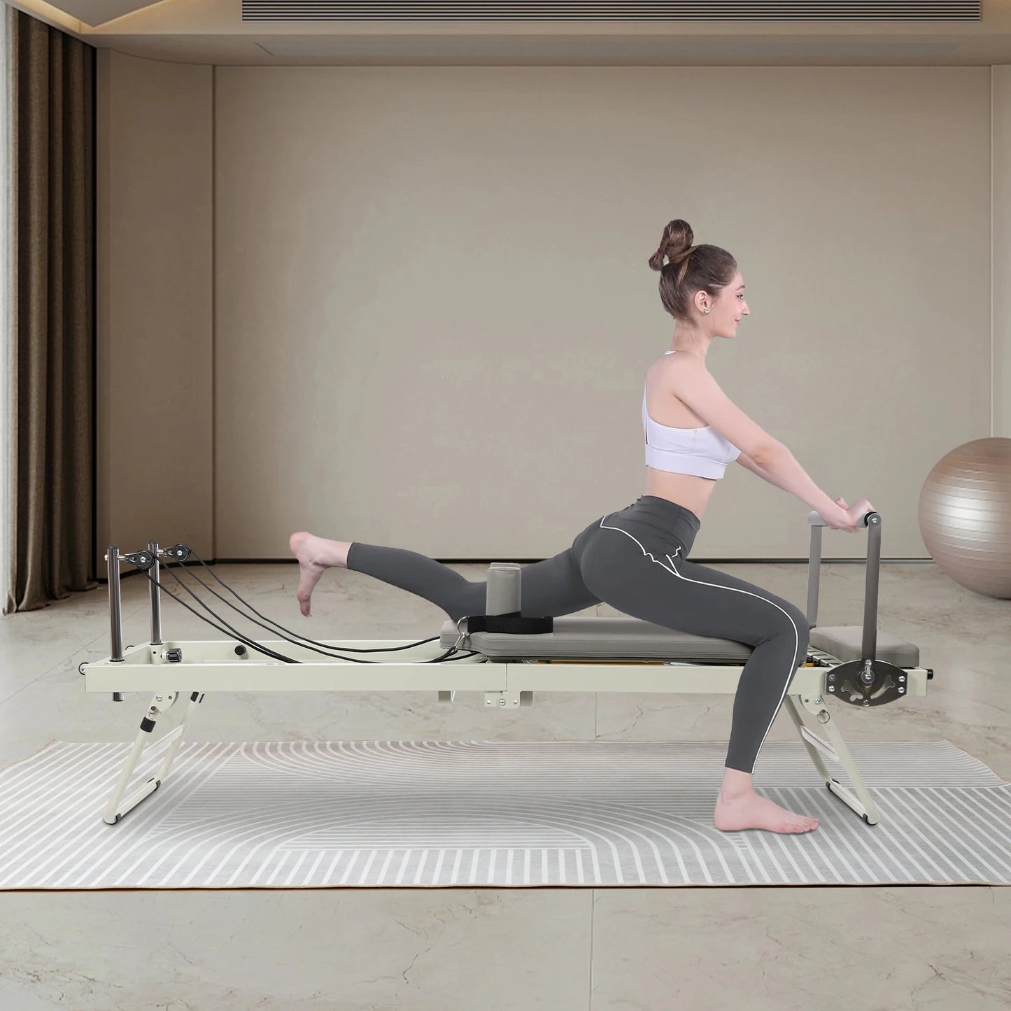 Multifunctional Foldable Pilates Reformer Machine