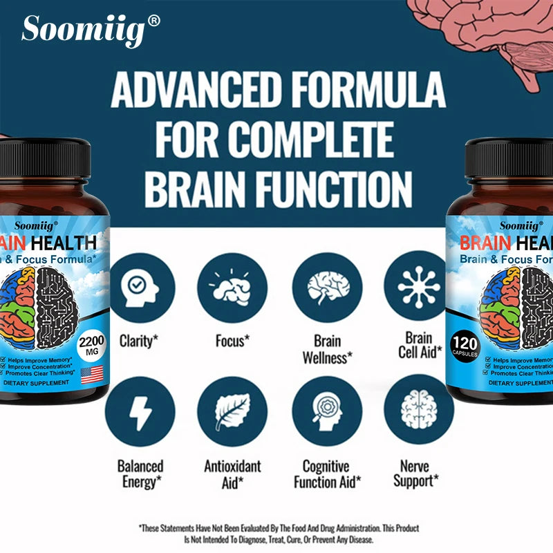 2200 mg Brain Booster with Vitamin B6, B12