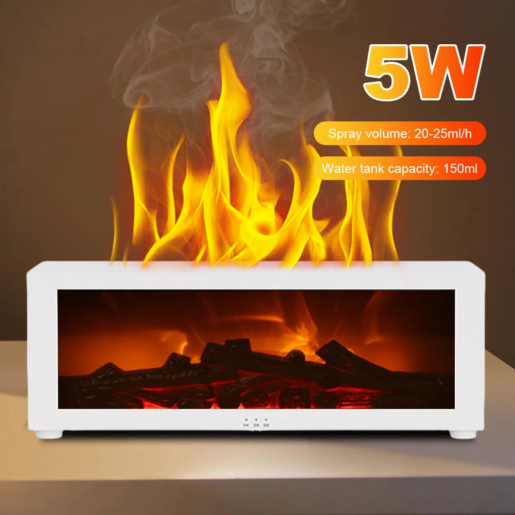 Fireplace Flame Aroma Essential Oil Diffuser / Humidifier