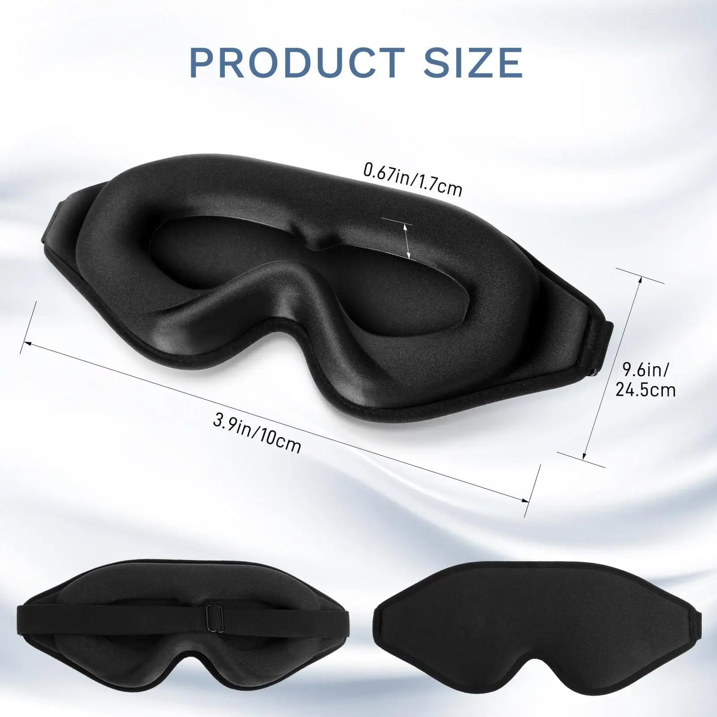 2pcs Total Blackout 3D Sleeping Mask, Super Lightweight