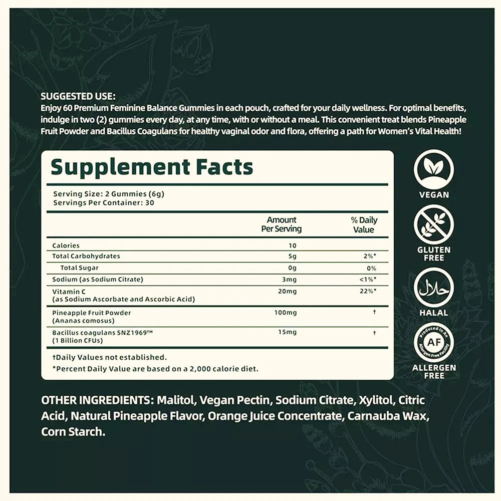 Vital Source Feminine Balance Gummies 60 pieces