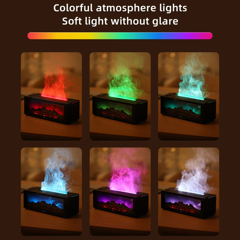Fireplace Flame Aroma Essential Oil Diffuser / Humidifier