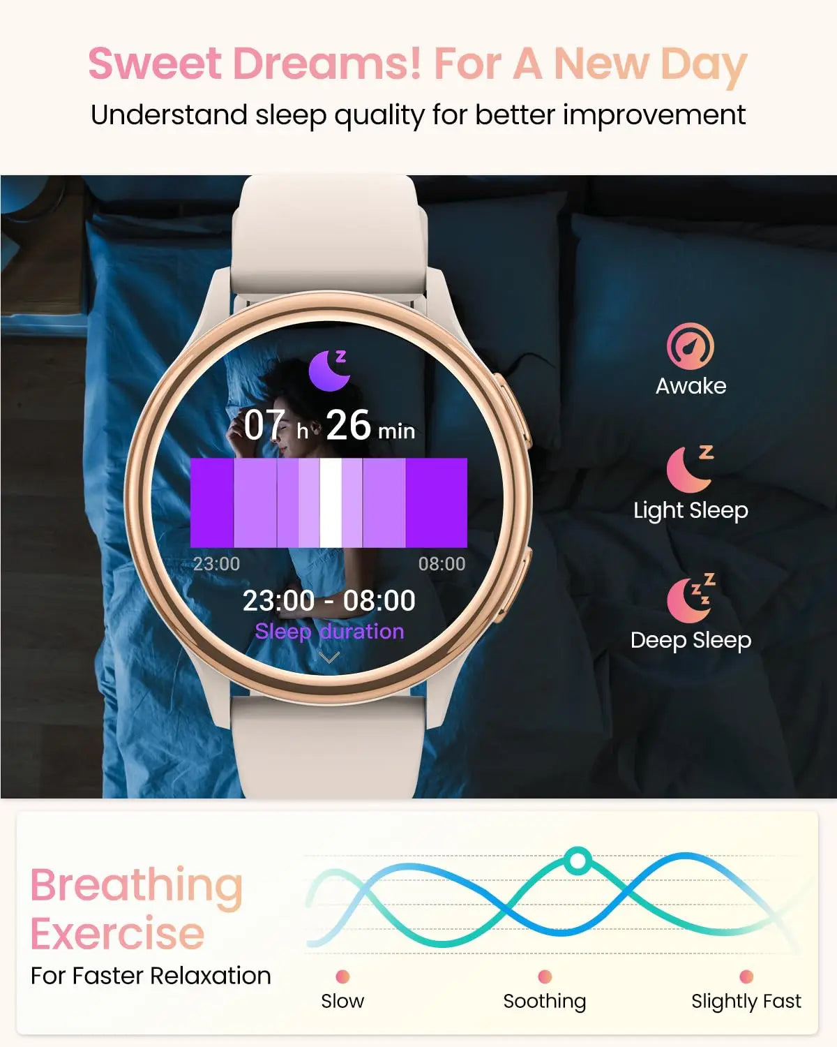 Women's 1.27" Fitness Tracker Smartwatch
