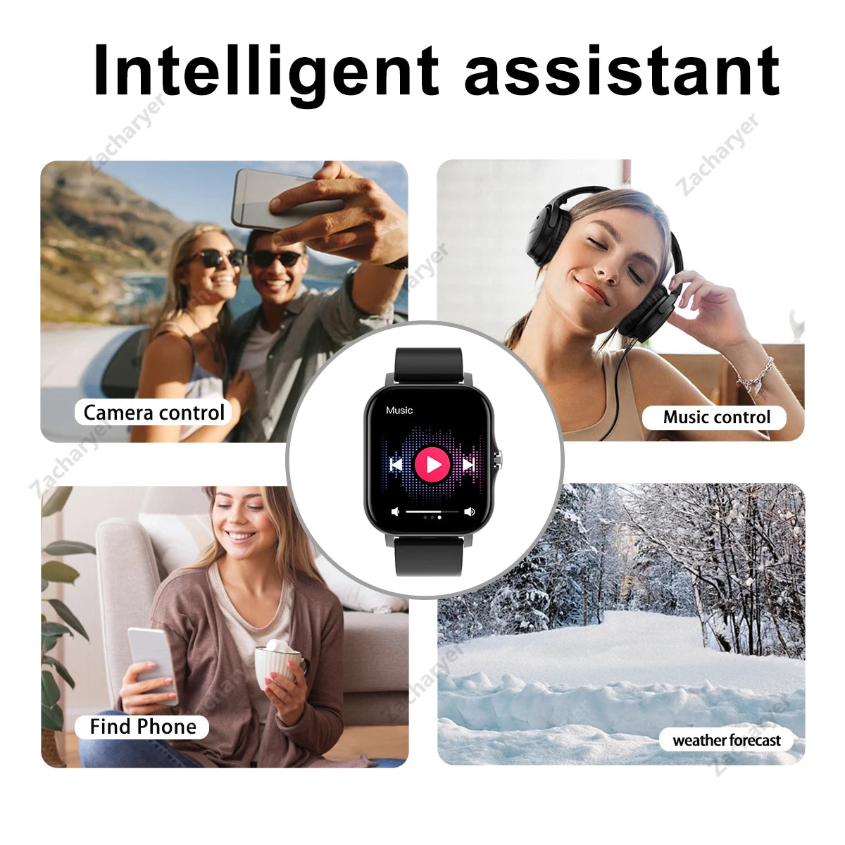 Multi-Sport Mode Smartwatch: Compatible with Android & iPhones