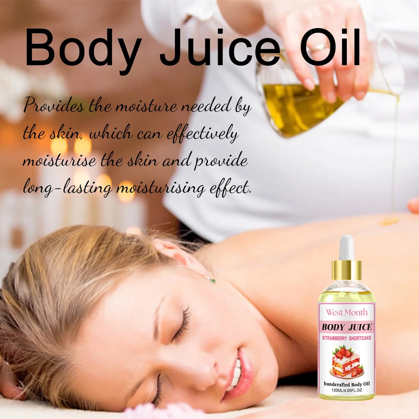 West Month Strawberry Body Juice Massage Oil