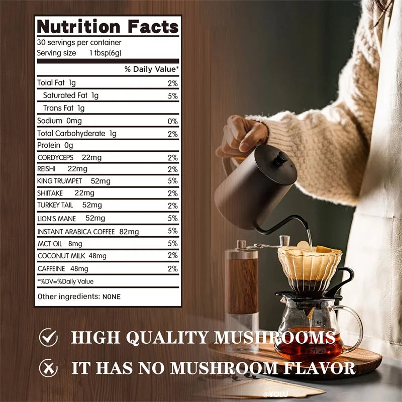 Mushroom Coffee - with Lion's Mane, Cordyceps, Reishi