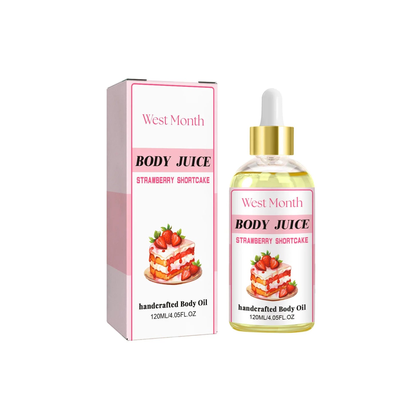 West Month Strawberry Body Juice Massage Oil