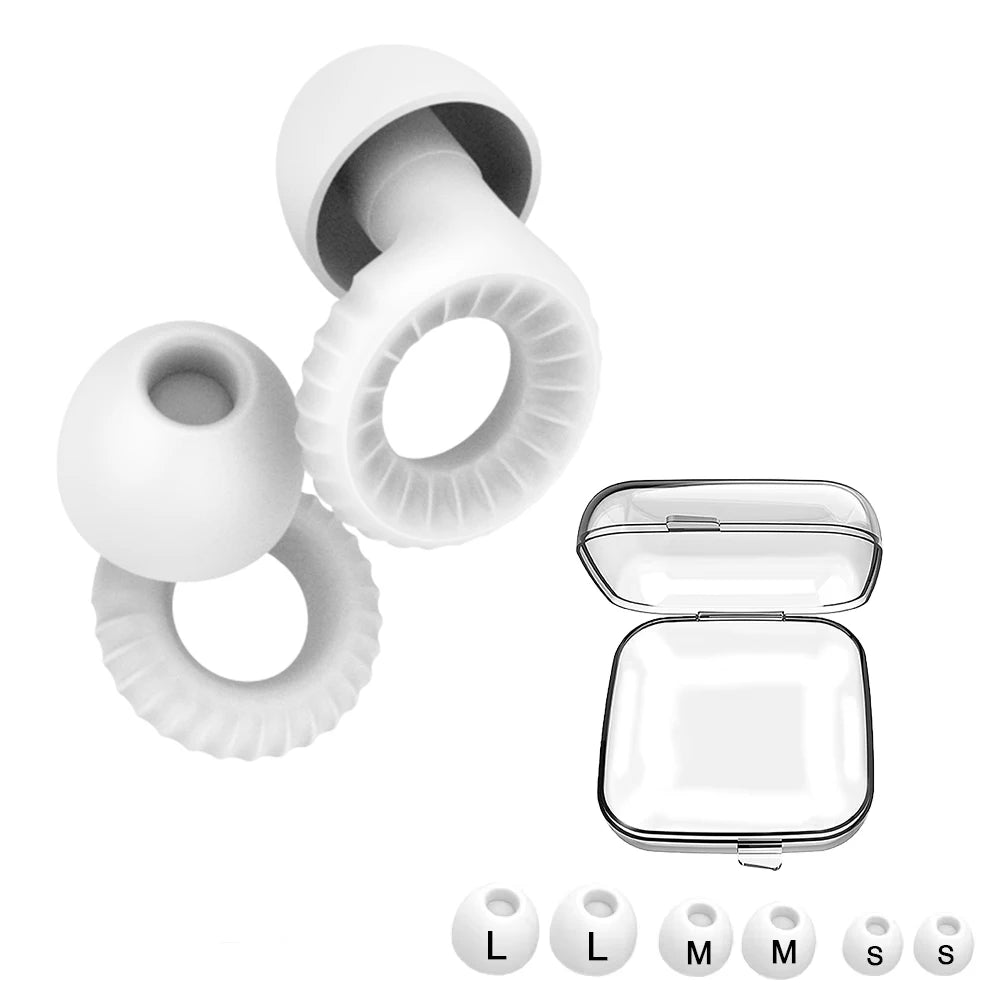 Ultra Thin Loop Shape Earplugs Reusable Waterproof