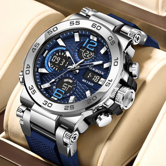 FOXBOX Military Men's Quartz Sport Digital Watch