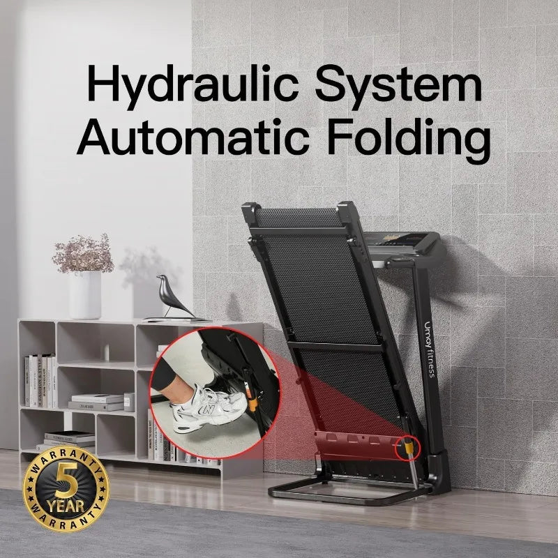 Fitness Folding Incline Treadmill with Pulse Sensors