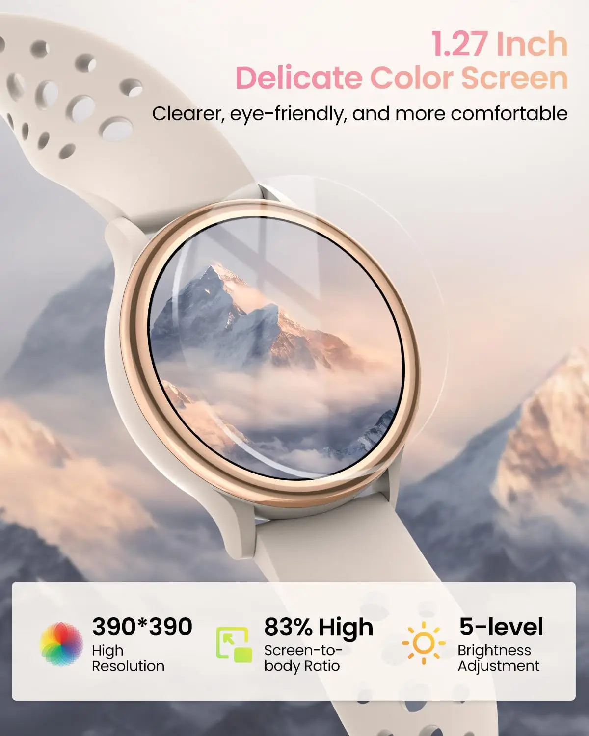 Women's 1.27" Fitness Tracker Smartwatch