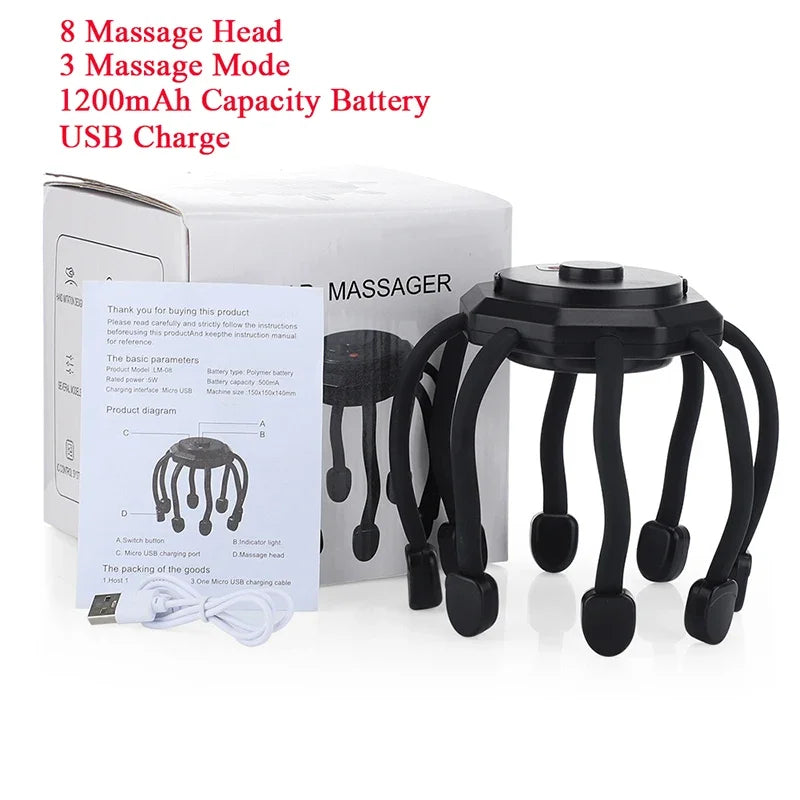 Electric Octopus Claw Head Massager