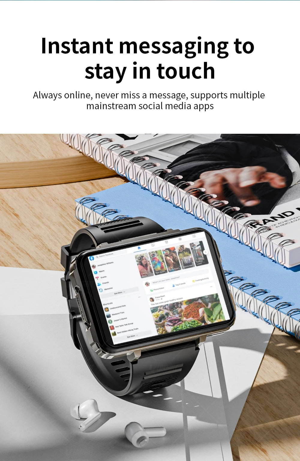 Android Dual Camera 4G Smart / Gaming Watch