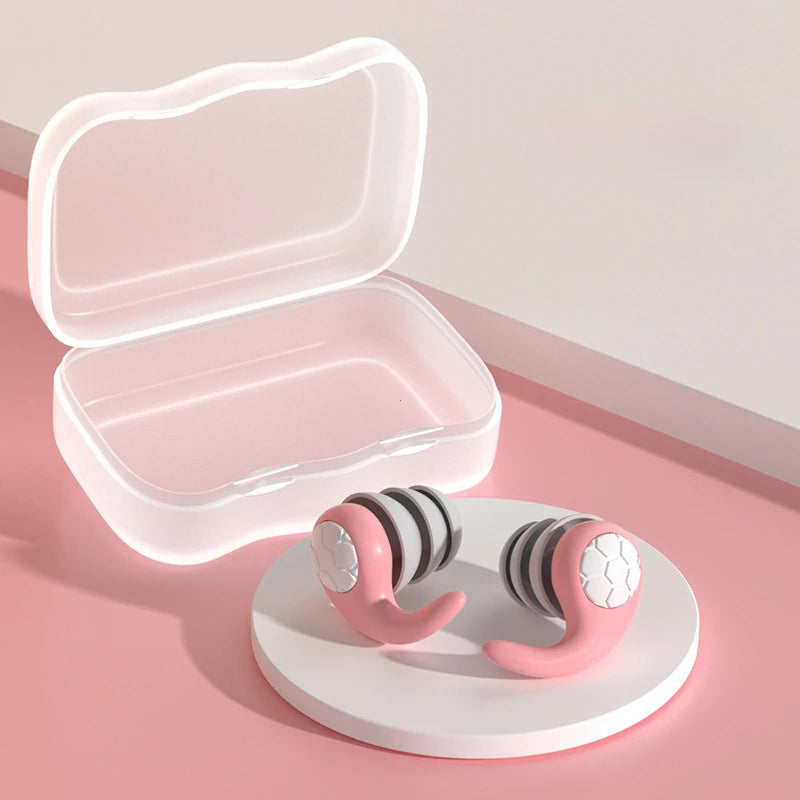 Anti-Noise Earplug Triple Layer Silicone  Waterproof