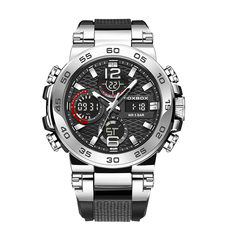 FOXBOX Military Men's Quartz Sport Digital Watch