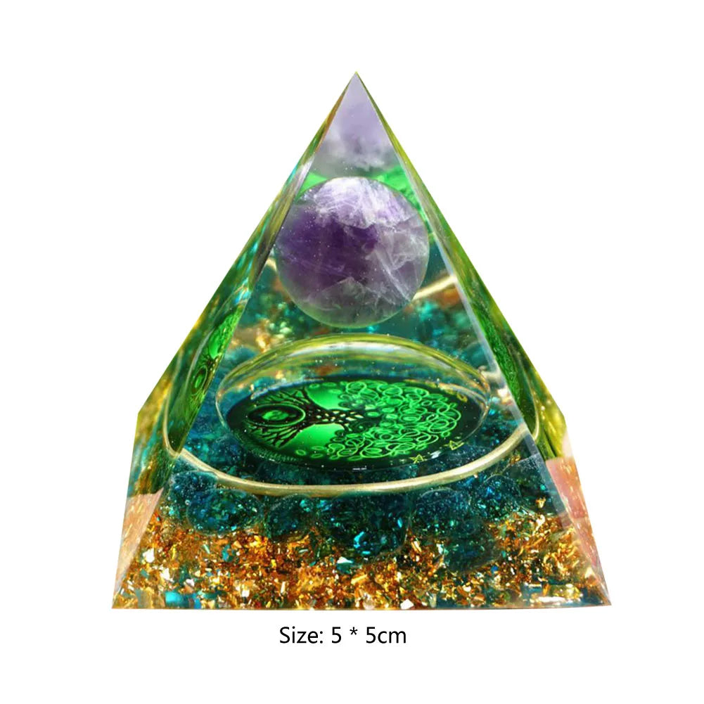 Reiki Chakra Orgone Pyramid Healing Meditation Stone