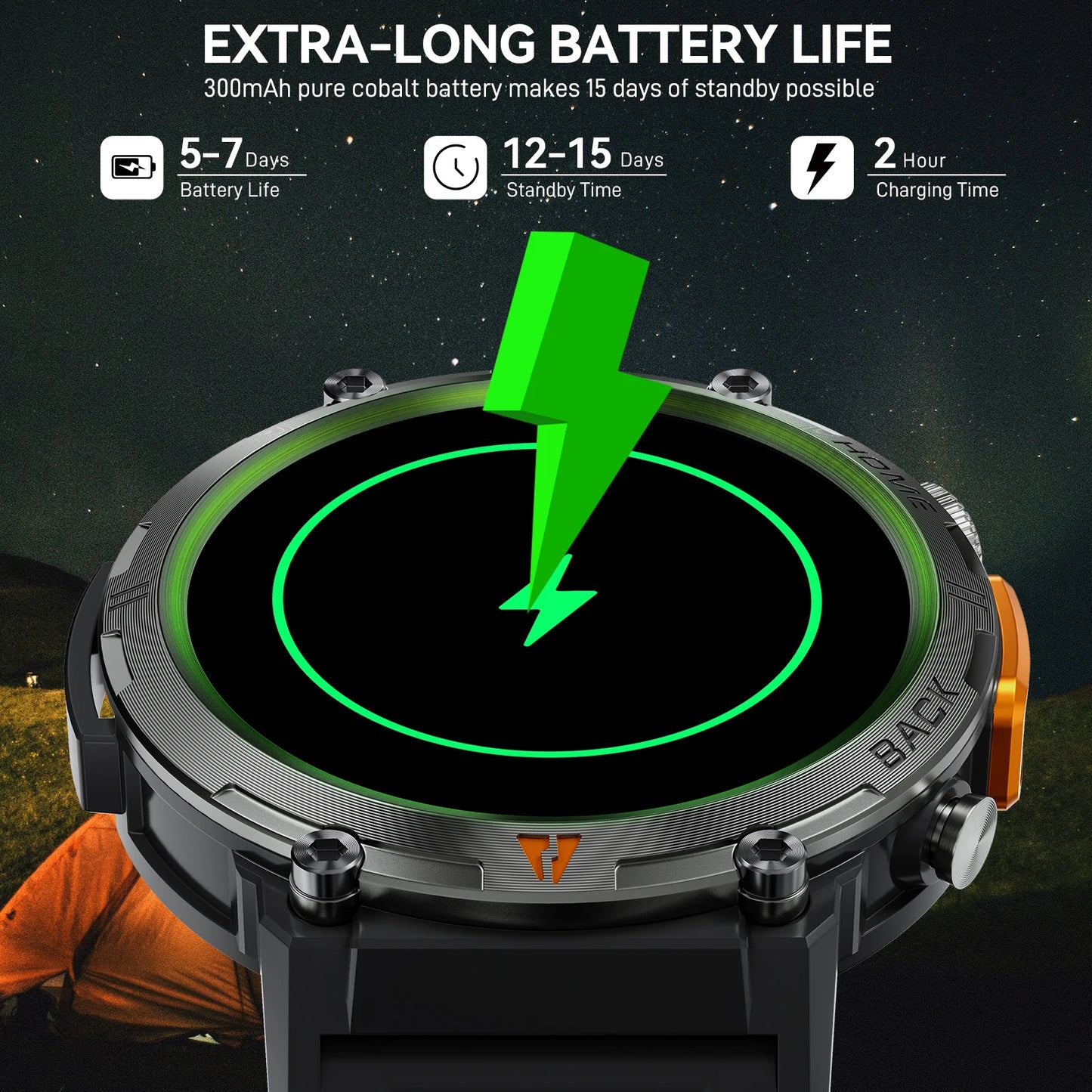 Men's Smart Watch Touch Screen Health Tracker