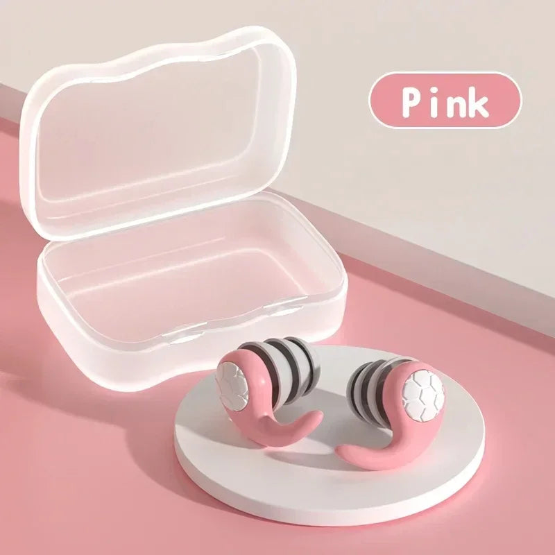 Anti-Noise Earplug Triple Layer Silicone  Waterproof