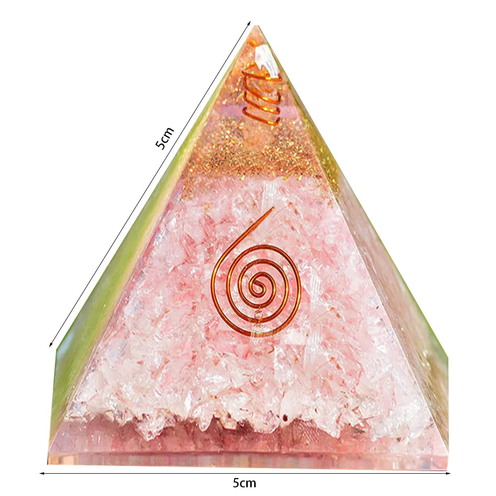 Reiki Chakra Orgone Pyramid Healing Meditation Stone