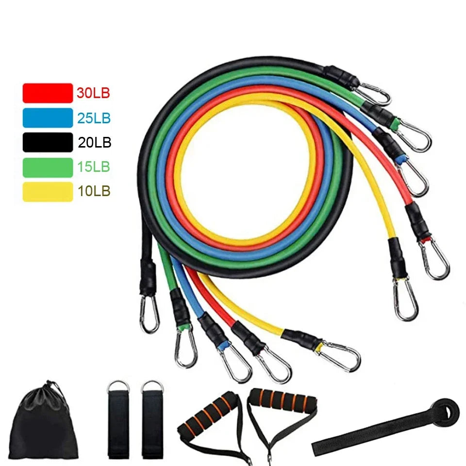 11PCS/Set Resistance Bands Pedal Yoga Pull Rope