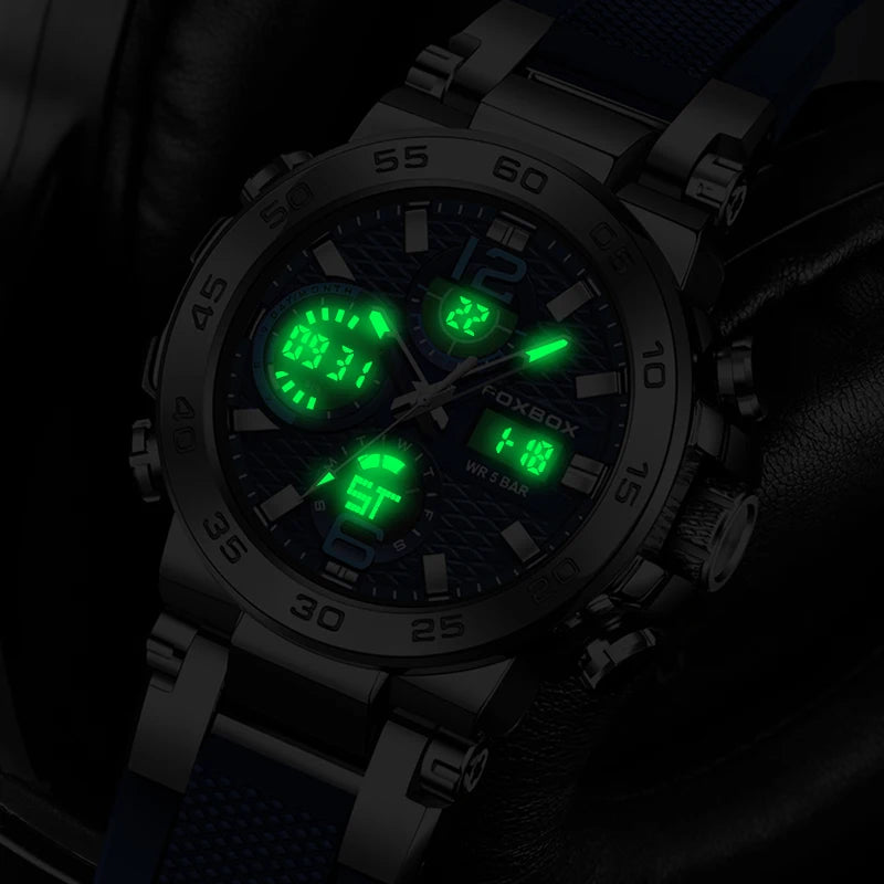 FOXBOX Military Men's Quartz Sport Digital Watch