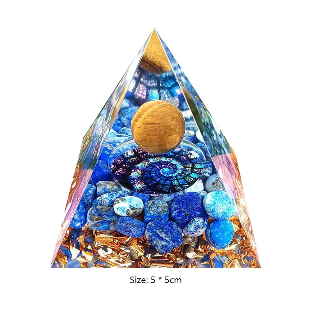 Reiki Chakra Orgone Pyramid Healing Meditation Stone