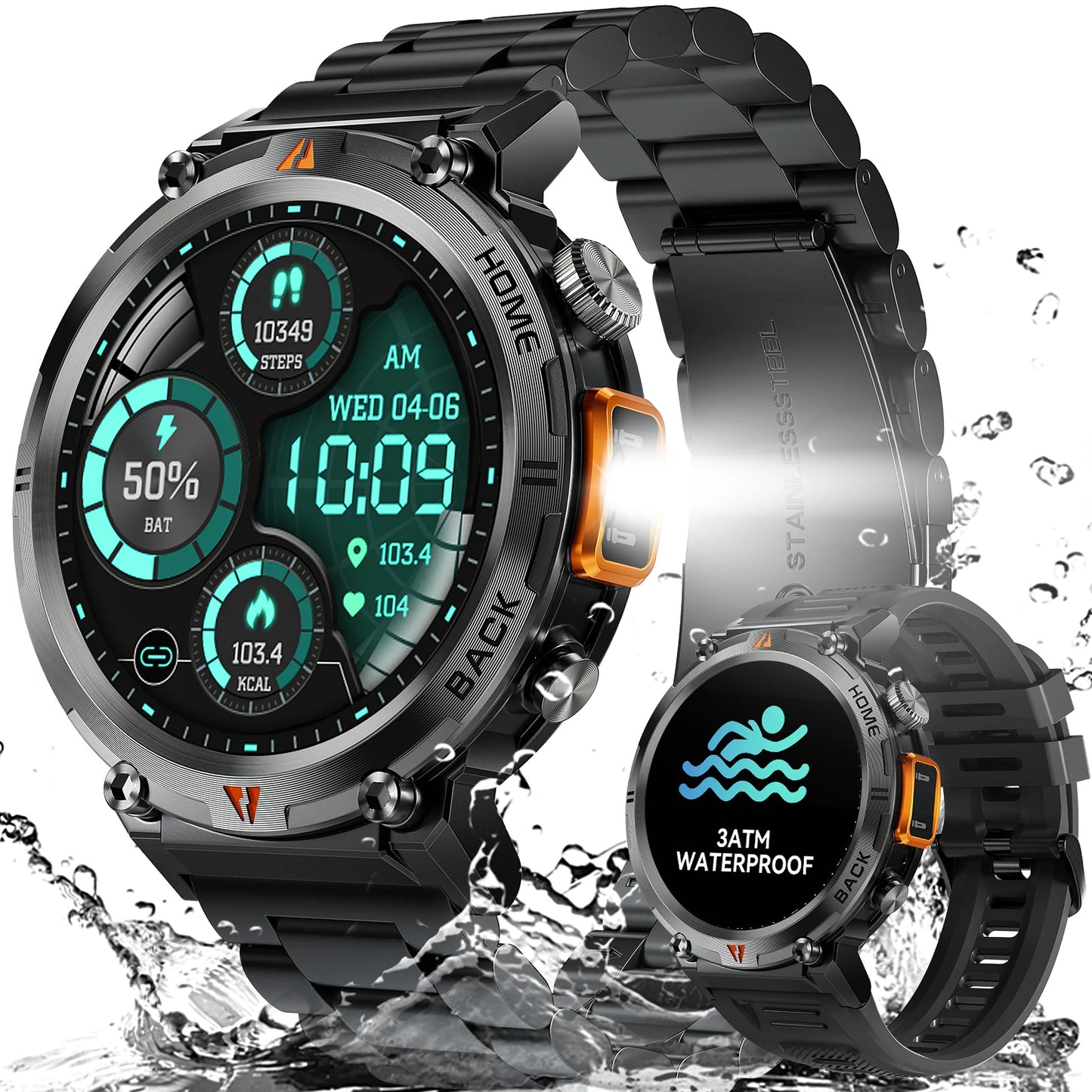 Men's Smart Watch Touch Screen Health Tracker