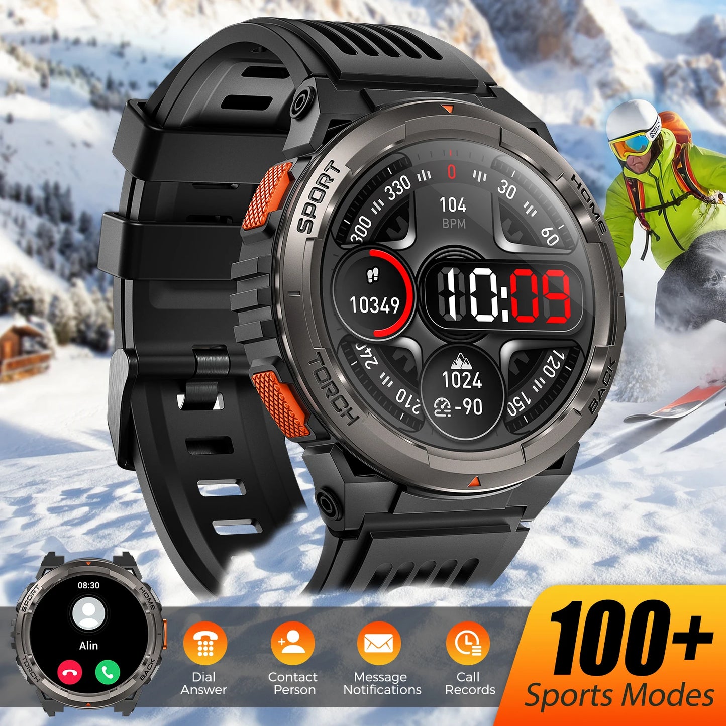 EIGIIS 1.45 Inch Smart Watch KE5 3ATM Waterproof