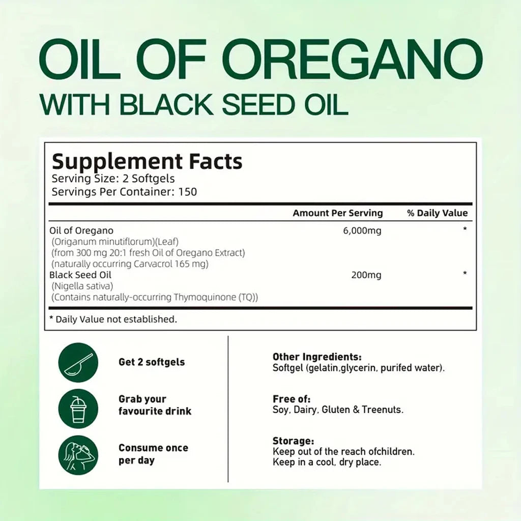 Oil Of Oregano with Black Seed Oil