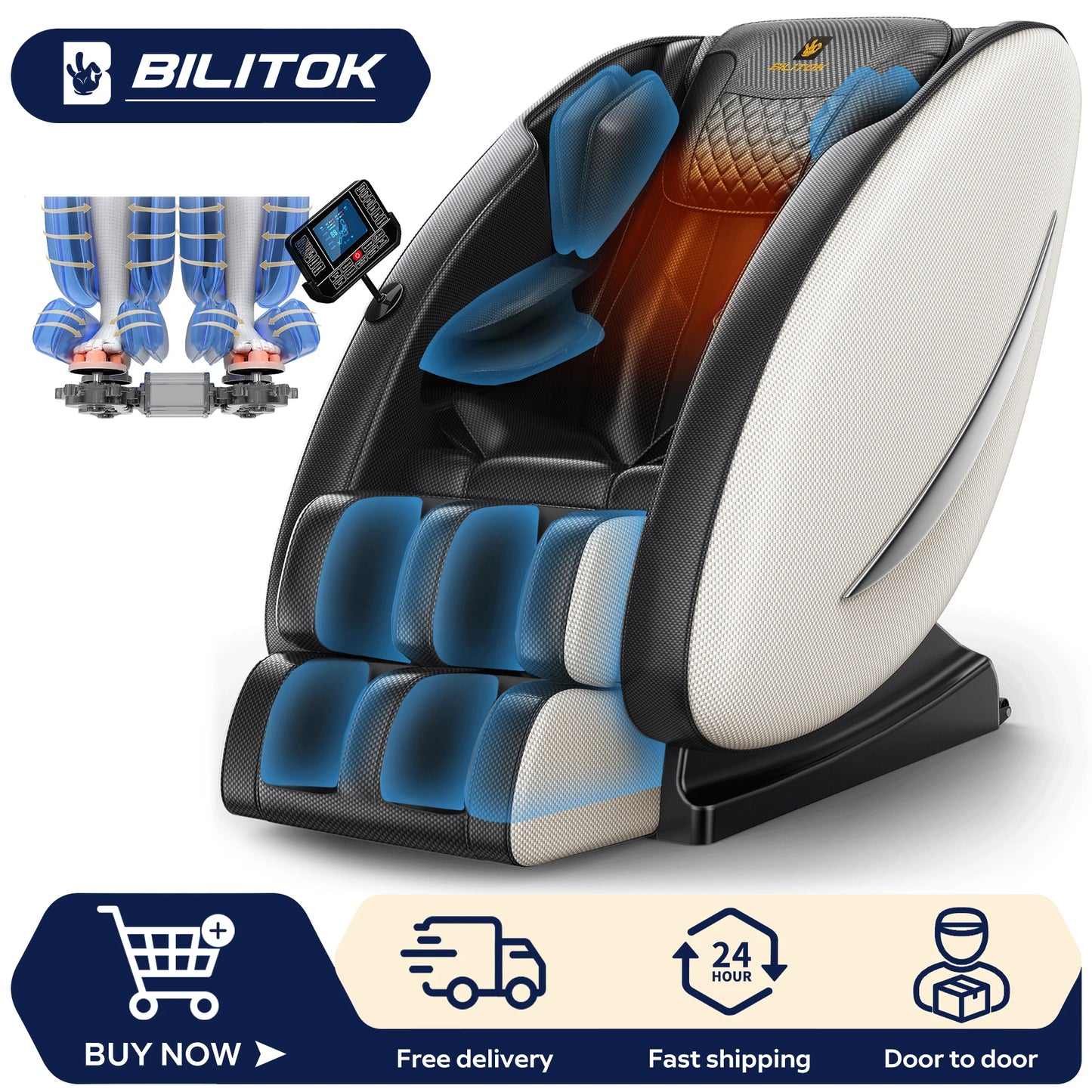Full Body Zero Gravity Massage Chair w/Heat