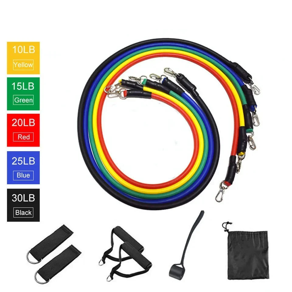 11PCS/Set Resistance Bands Pedal Yoga Pull Rope