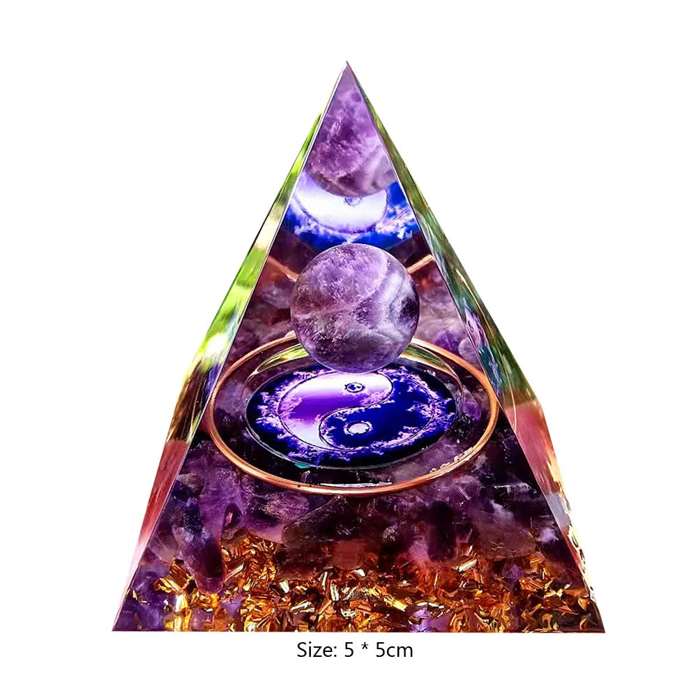 Reiki Chakra Orgone Pyramid Healing Meditation Stone