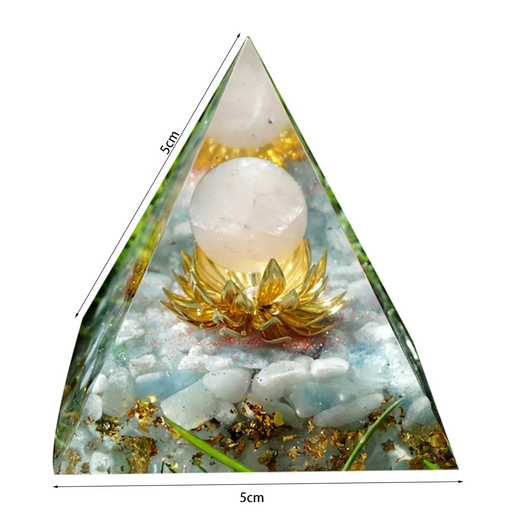 Reiki Chakra Orgone Pyramid Healing Meditation Stone