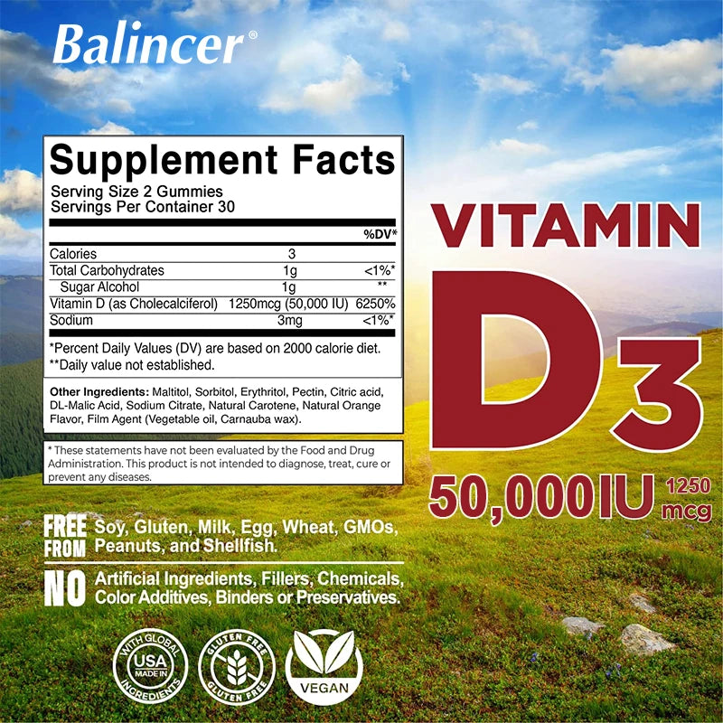 Sugar Free Vitamin D3 Gummies