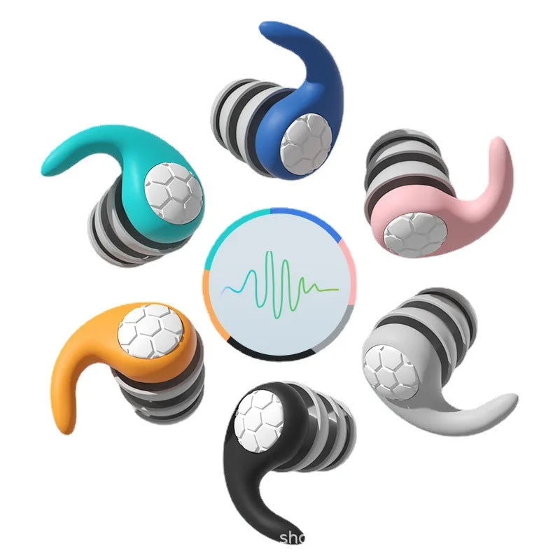 Anti-Noise Earplug Triple Layer Silicone  Waterproof