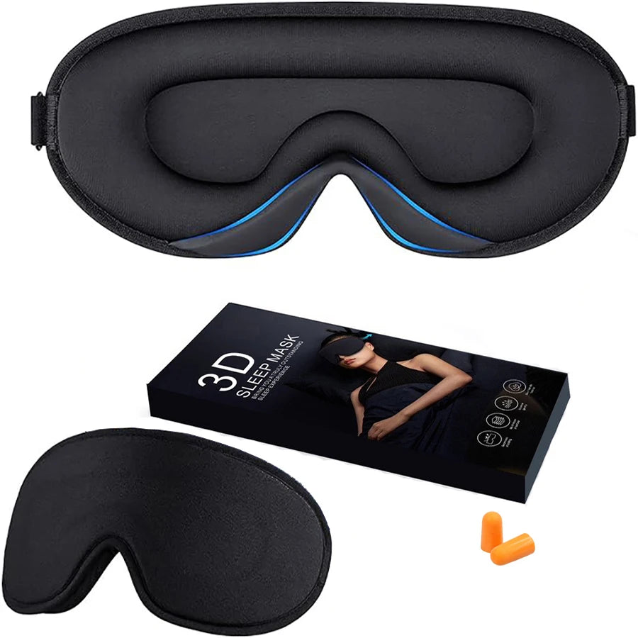 2pcs Total Blackout 3D Sleeping Mask, Super Lightweight