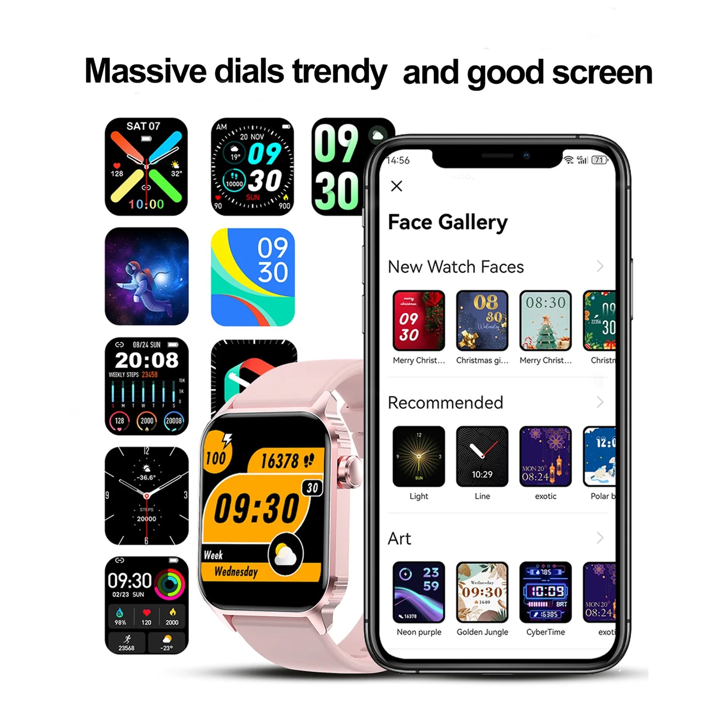 TG08 1.85" Smartwatch for Men Women.