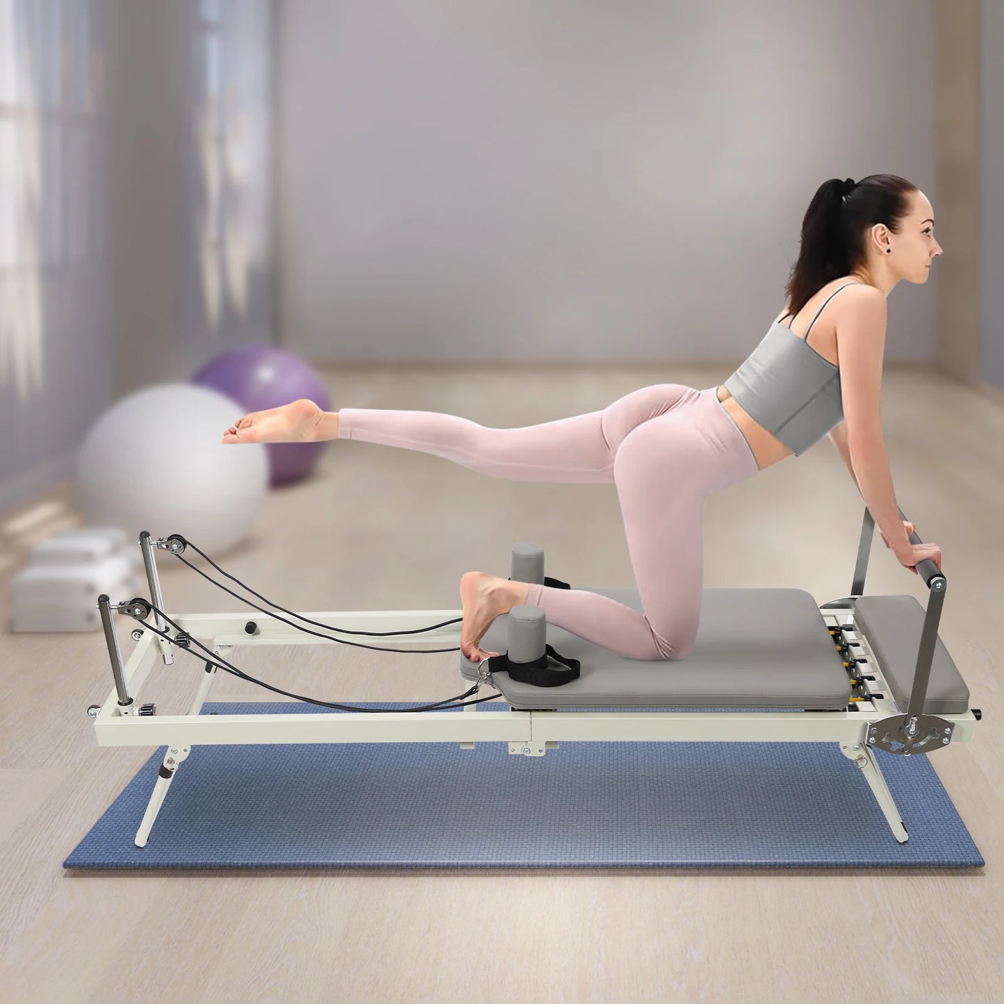 Multifunctional Foldable Pilates Reformer Machine
