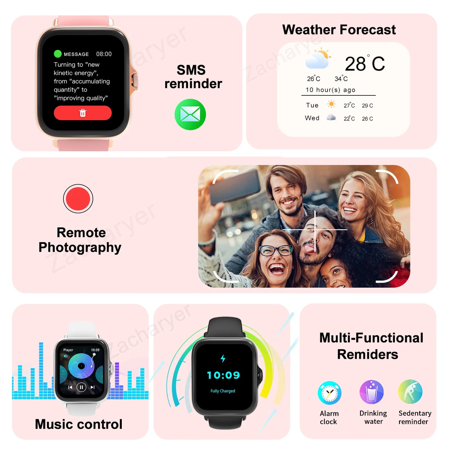 Full Touch Screen Multi-Functional Sports Smart Watch