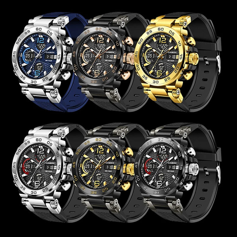 FOXBOX Military Men's Quartz Sport Digital Watch