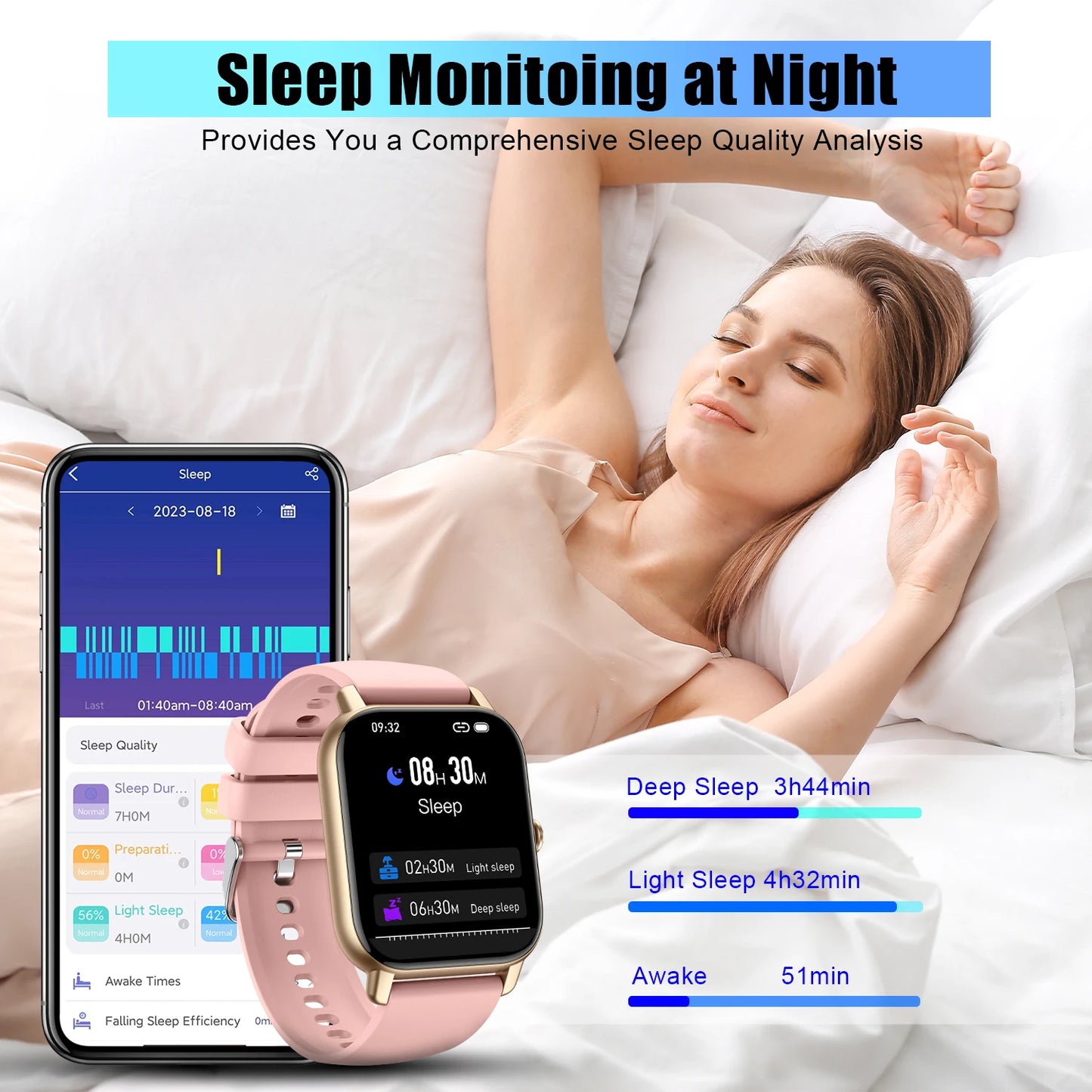 AI Voice Assistant Smart Watch for Men/Women