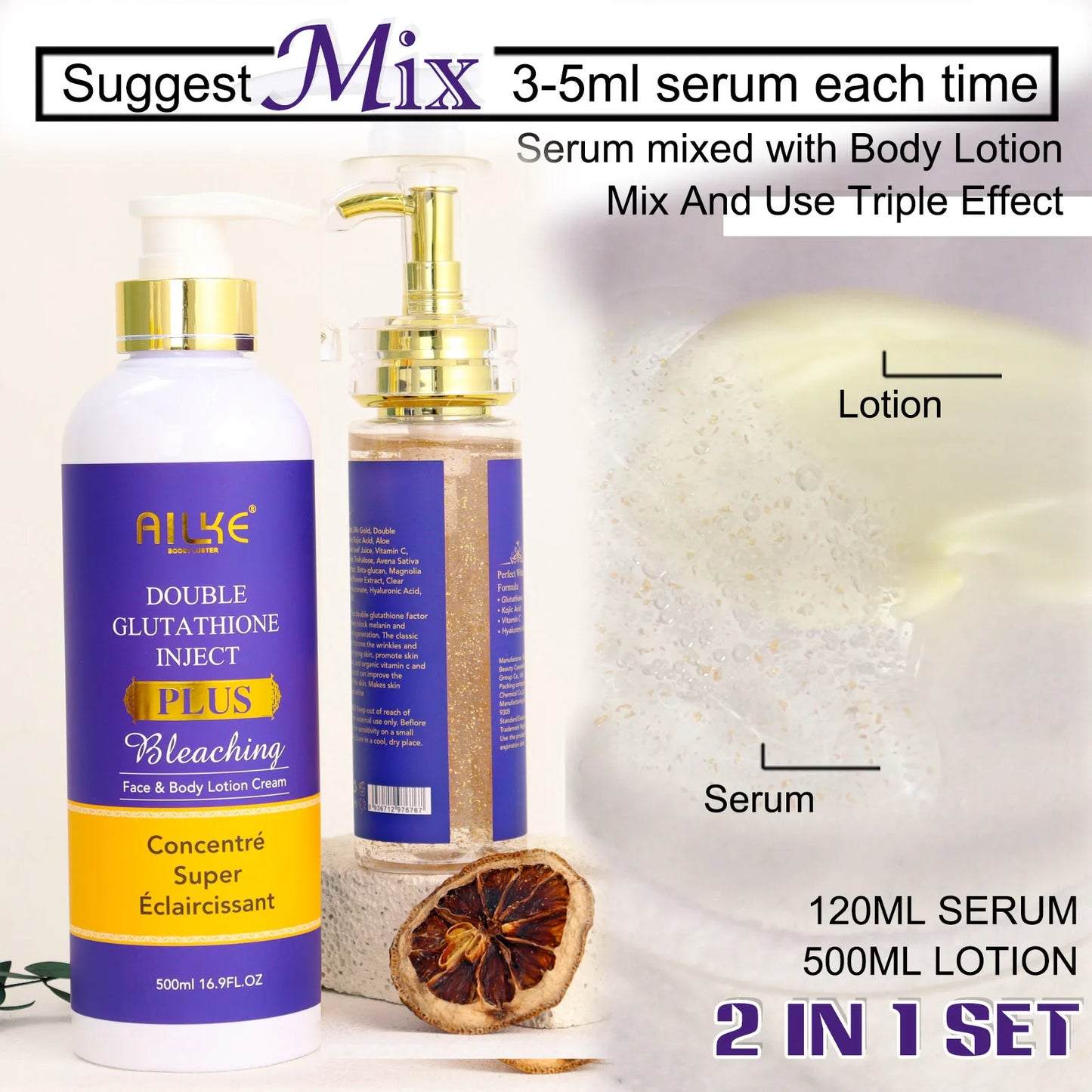 Double Glutathione Face and Body Serum